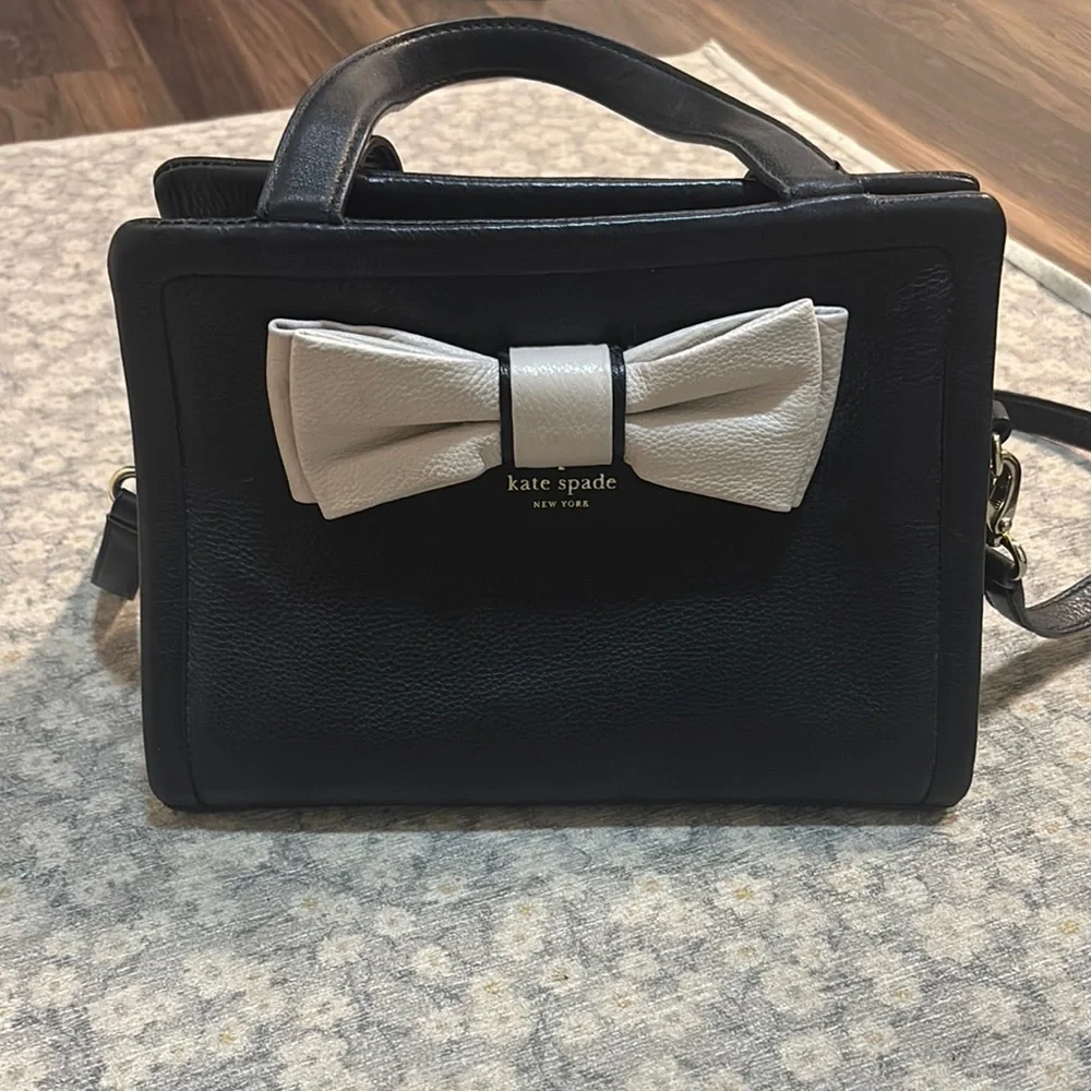 Kate Spade Black Satchel with Bow